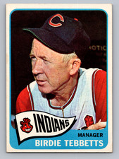 1965 TOPPS #301 BIRDIE TEBBETTS INDIANS