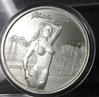 CASTRONOMICS SILVER STACKERS 1oz .999 Fine Silver Bar MALIBU BEACH BIKINI GIRL