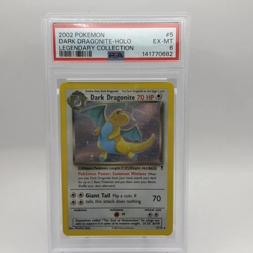 2000 POKEMON ROCKET DARK DRAGONITE HOLO #5 PSA 6