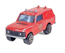 Majorette 246 Range Rover Fire Department District 3 Red 1:60 Scale Diecast Car
