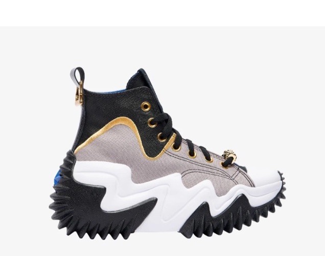 Size 6.5 - Converse Run Star Motion High Mercury Grey Gold W for
