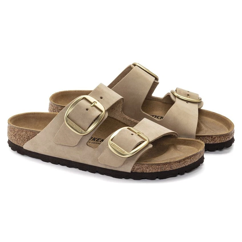 Birkenstock Arizona Big Buckle Nubuck Leather Sandals Narrow Width - Sandcastle
Opens in a new windo
