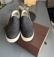 Louis Vuitton Grey Suede and Leather Twister