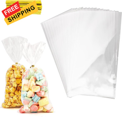 Cellophane Treat Bags, 100 PCS Clear 5x11 Inch Clear-100pcs 