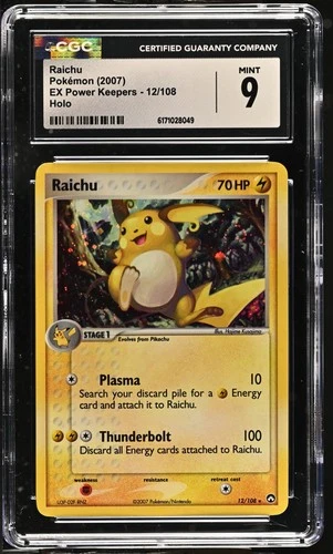 CGC 9 MINT Raichu 12/108 EX Power Keepers Holo Pokemon Card