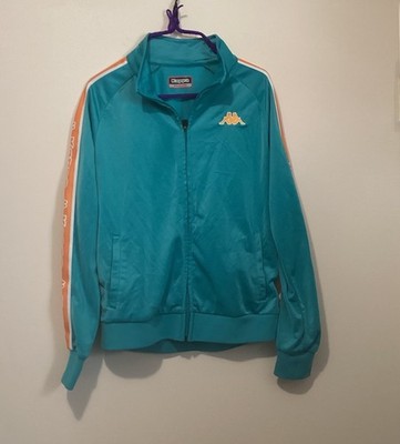 Kappa Men's Teal Track Jacket Mens Size Medium Vintage