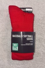 Baseball/Softball Socks Medium Men  s 4-8 Women  s 5-10 Red Fast Shipping MED