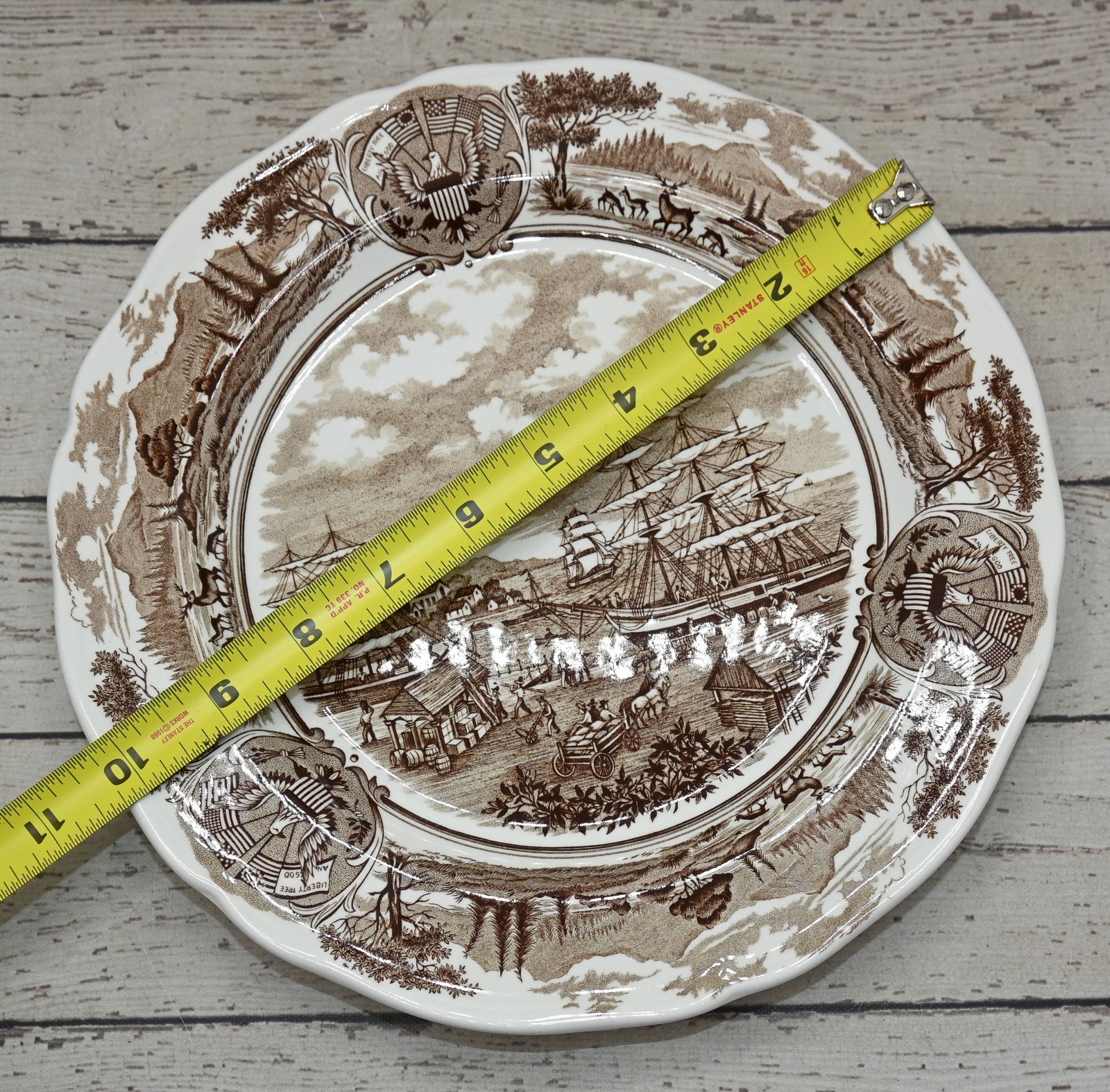 Royal Staffordshire "American Legend" Dinner Plates 10" Set of 4 Meakin England