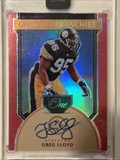 2024 Panini One Greg Lloyd Once In A Franchise On Card Legend Auto RED/60