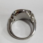 QVC Stainless Steel Crystal U Initial Signet Ring Size 6 — photo 5