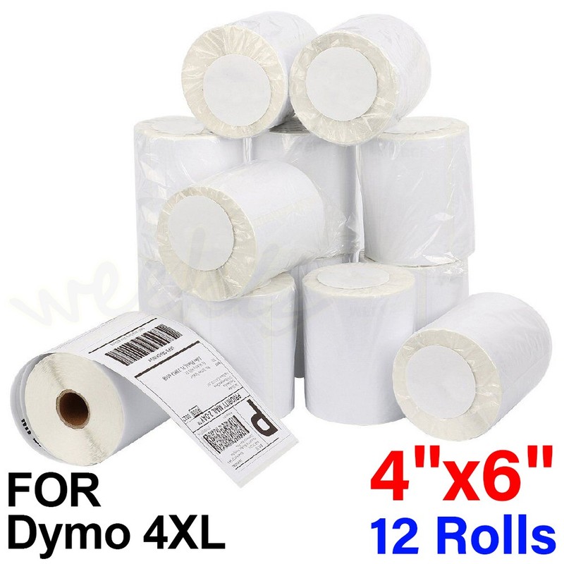 12 Roll Dymo 4XL LabelWriter Direct Thermal Shipping Labels 1744907 4x6 220/Roll