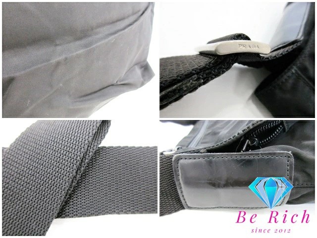 PRADA Shoulder Bag BT8994 Black Nylon Leather Triangle Plate Logo Pocono Crossbo thumbnail 7