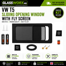 VW T5 Driver Side Sliding Window WITH FLY SCREEN With FITTING KIT