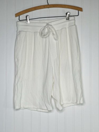 Tommy John White Ribbed Zen Lounge Shorts M