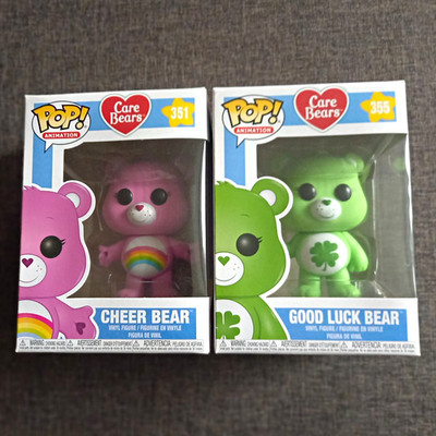 Funko Pop! Animation Care Bears 2er-Set Cheer Bear #351 & Good Luck #355