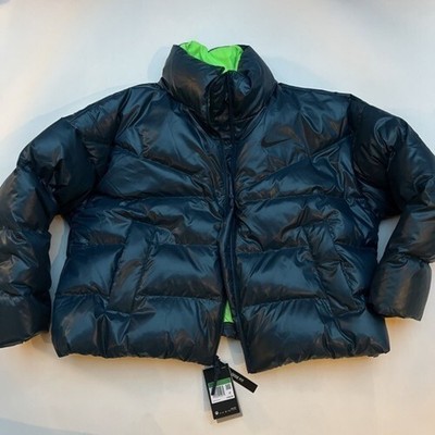 Nike NSW STMT Down-Fill Jacket CU5813 460 Blue/Green-Black New Womens Size XL