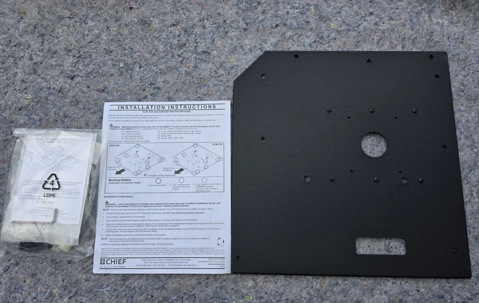 Chief SLM324 Custom Interface Bracket - Thumbnail 2