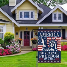 USA 250th Anniversary Garden Flag Double Sided Patriotic Decor for 4th of July