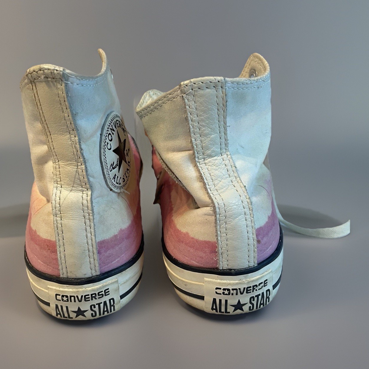 Pink Tie Dye Converse Hi Top Sneakers Womens 8 Y2K Sunset Wash Chuck Taylor thumbnail 3