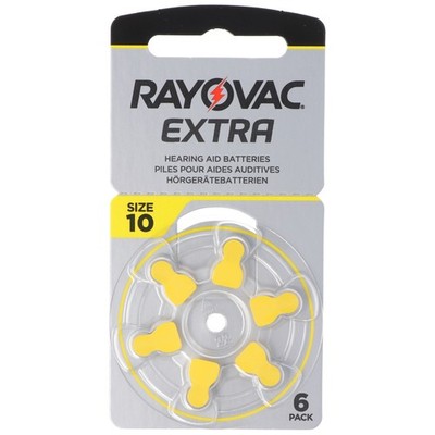 Rayovac Hörgerätebatterie H10MF Nr. 10 PR70 Extra Advanced, 105mAh 6 Stück im Bl
