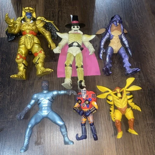 Vintage Power Rangers Evil Space Aliens Figures Lot Bandai Putty Goldar Bones