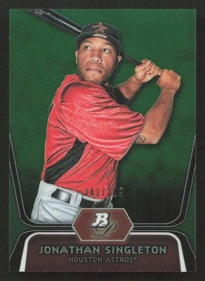 2012 Bowman Platinum Jonathan Singleton Prospects Green Refractor #/399 #BPP41