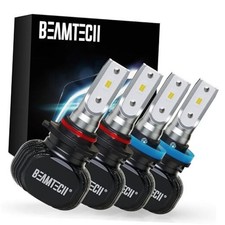 Bulbs, 9005 H11 Combo Fanlsess 300 Brighter 6500K White Fog Light, 4 9005 H11