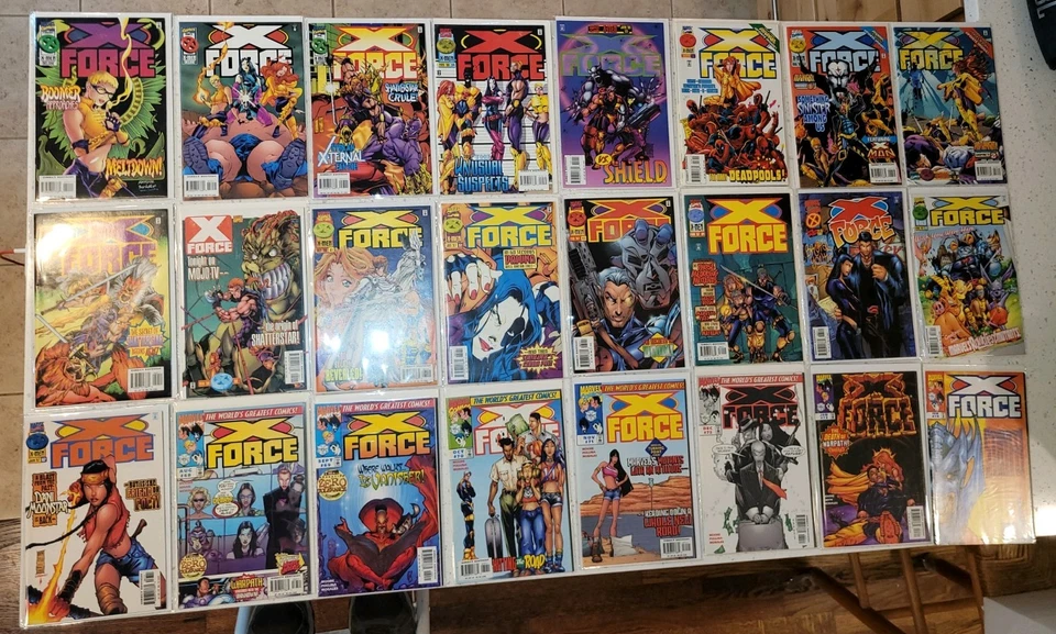 X-force Complete Set 1-129 + Annuals 1-3  And Variants, Megazine,  Missing 40,45 - Image 4 of 4