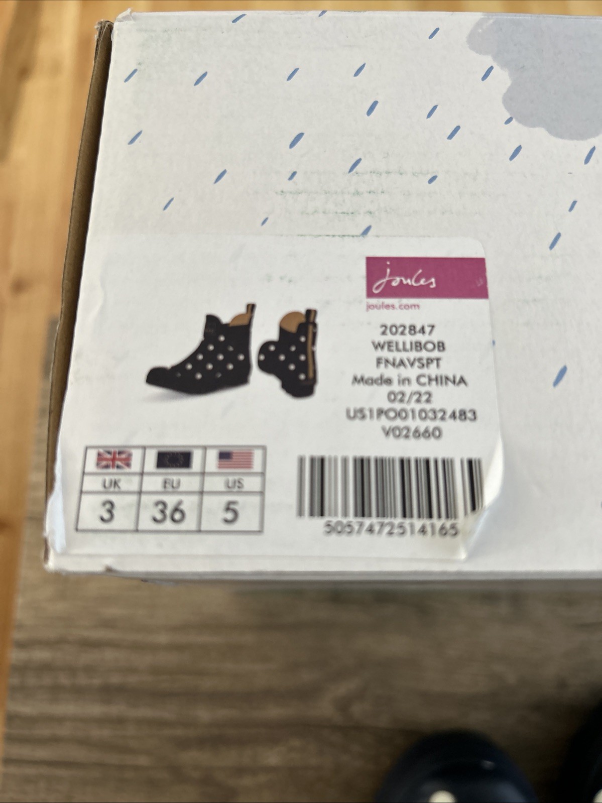 Joules Wellibob Short Rain Gardening Boots Navy Women’s Sz 5 (US) 3 (UK), NIB!! image 5