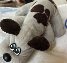 Pound Puppies Plush 7.5" Pet - Gray Dog with Brown Spots - 1985 - TONKA