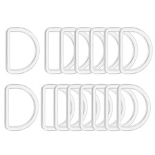 Metal D Ring Heavy Duty Welded D Rings Metal Buckle 7/9" Silver 15Pcs
