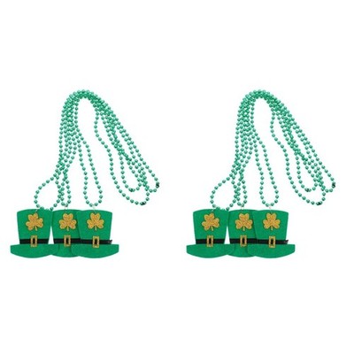  6 stücke St. Patrick's Day Perlen Halsketten Shamrock Party Favors Zierliche
