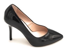 Horoscuro 090 black paint necklines heel 10cm leather bottom S