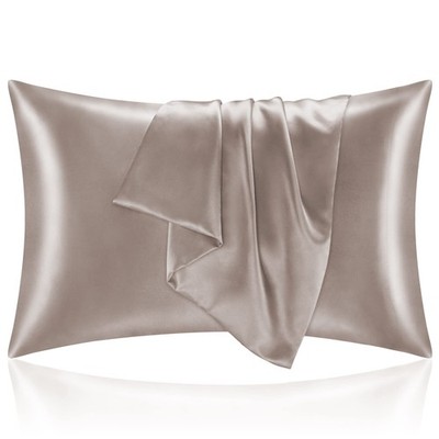 Silky Smooth Pillowcase Set, 2 Pcs Breathable for Hair Protection, Gray