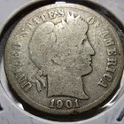 1901 Barber Dime Nice Coin 90% Silver