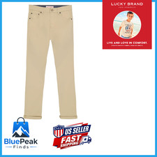Lucky Brand Boys Legacy Skinny Fit Stretch Twill Pants 5-Pocket Style Zipper