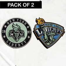 2Pcs New York Liberty WNBA Team Logo Iron On Patch-Sew Patch-Embroidered Patch