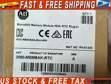 1PCS Allen Bradley 2080-MEMBAK-RTC Memory Module With RTC Plug-In Factory Sealed