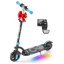 H40 Kids Electric Scooter, 180W Motor, Up to 10 MPH, LED Display Blue