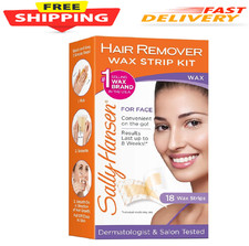 Sally Hansen Face Hair Removal Wax Strips Kit  At-Home Use 18 Count