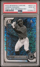 2022 Bowman Chrome Prospects Jaison Chourio #BCP-174 B&W Diamond Refractor