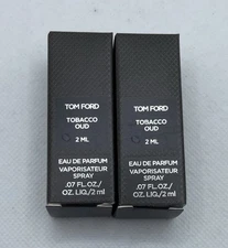 2 X Tom Ford Tobacco Oud Eau de Parfum EDP Sample Spray .07oz, 2ml DISCONTINUED 