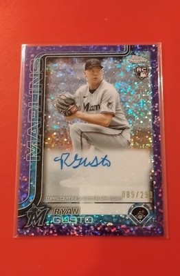 2025 Topps Chrome Update Series - Autographs Ryan Gusto #AC-RG Purple Speckle...