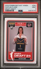 Graded 2024 Panini Instant Caitlin Clark #DN1 Draft Night Rookie Card PSA 9