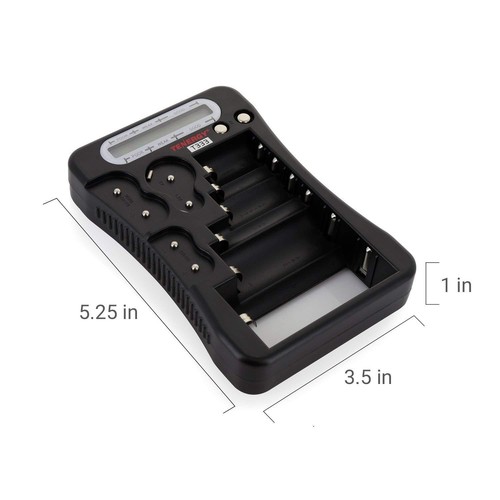 Probador de batería universal Tenergy T-333 AA/AAA/C/D/9V/CR123A/CR2/CRV3/2CR5/CRP2 - Imagen 7 de 11