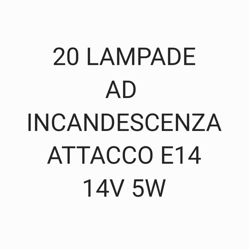 20 lampade di ricambio BIANCHE incandescenza 14V per catenaria natalizia 20 luci - Foto 5 di 5