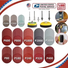 160 PCS 2/3 inch Sanding Discs Pad Variety Kit for Drill Wet Dry Hook Loop