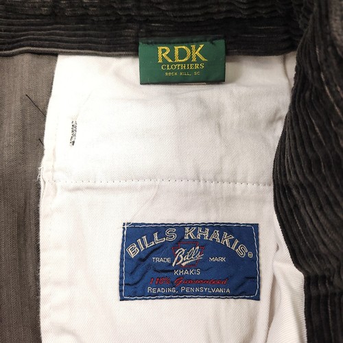 Bills Khakis Pants Mens 36X29 Brown Large Whale Pleated Cuffed Casual Preppy USA - Picture 4 of 11
