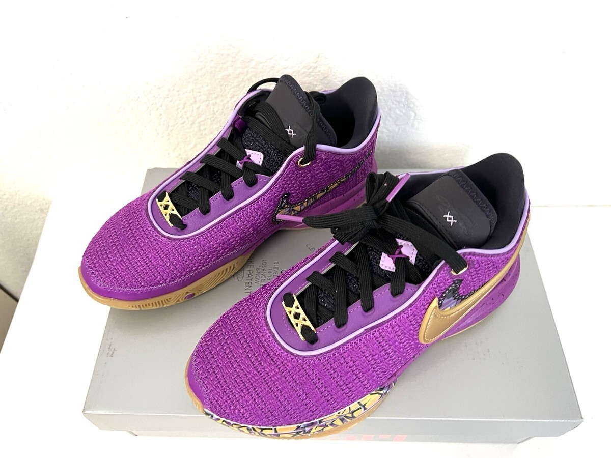 Nike LeBron XX SE Vivid Purple/Metallic Gold FD0207-500 Size