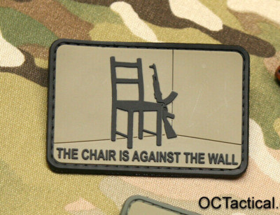 The Chair is Against the Wall Red Dawn Morale Patch and Decal set